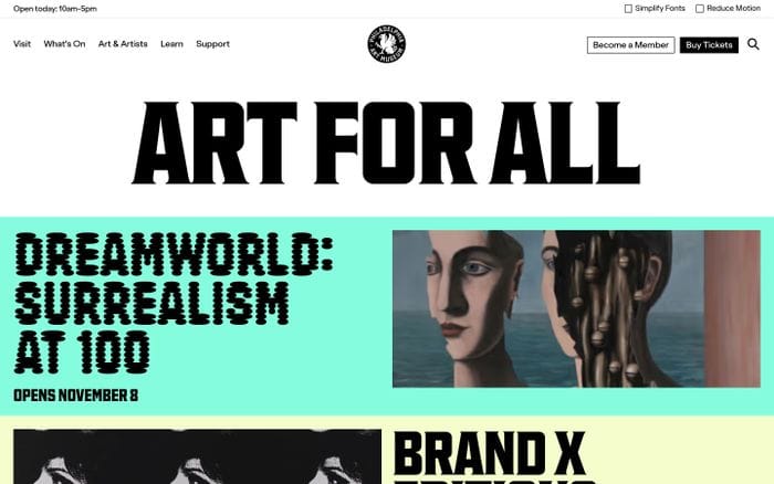 Philadelphia Art Museum website preview