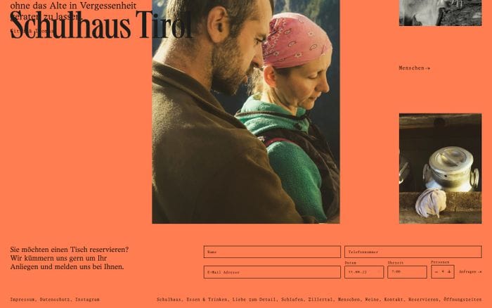 Schulhaus Tirol website preview