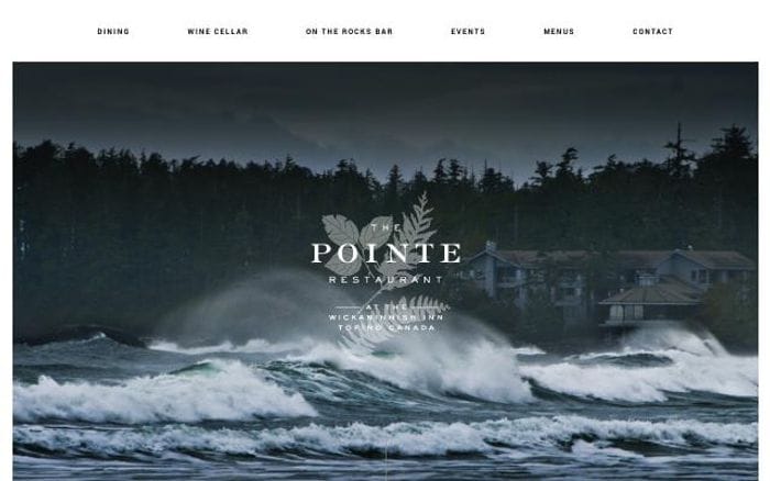 Thepointerestaurant website preview