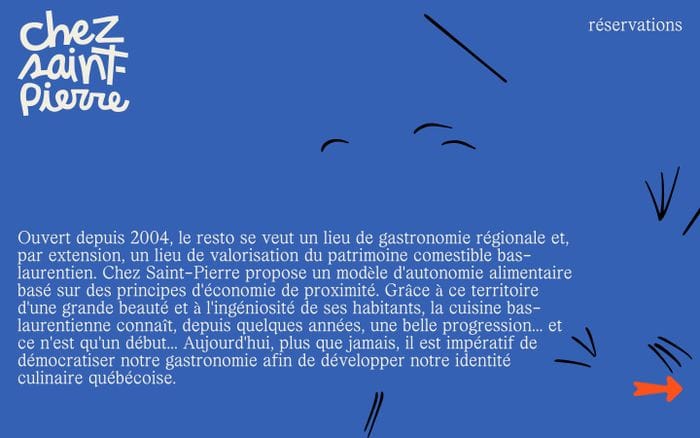 Chez Saint-Pierre website preview