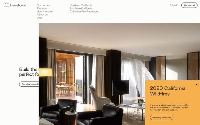 Homebound website preview