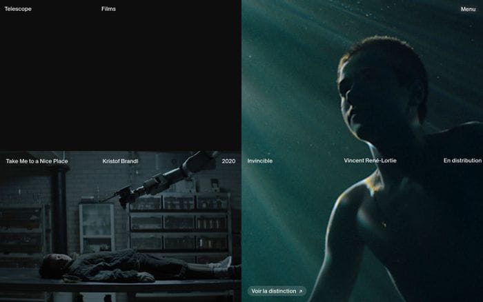 Telescope Films website preview