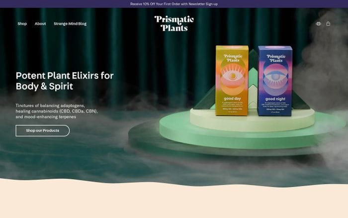 Prismatic Plants website preview