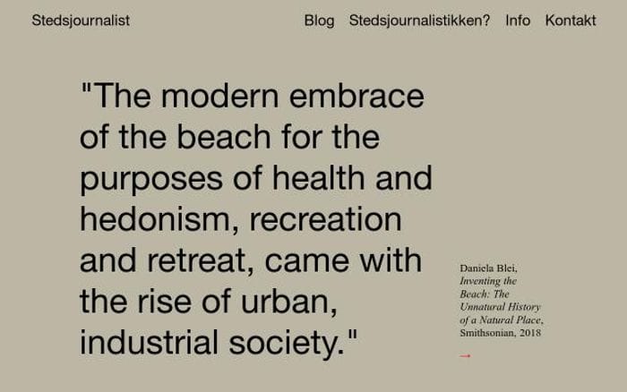 Stedsjournalist website preview