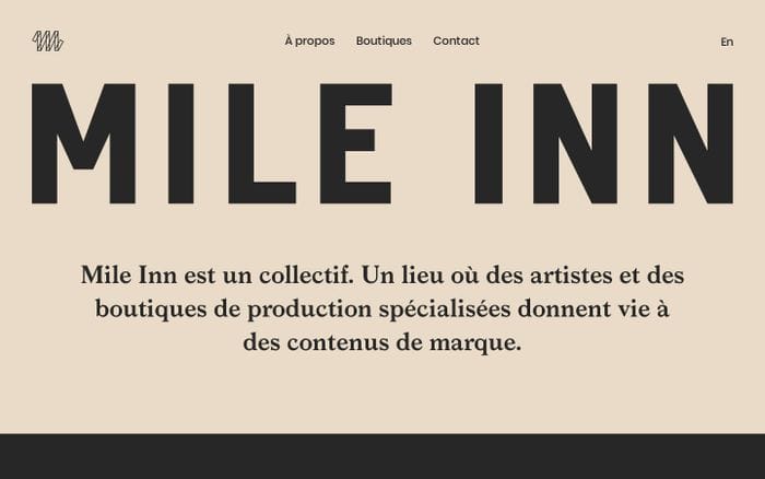 Mile Inn website preview