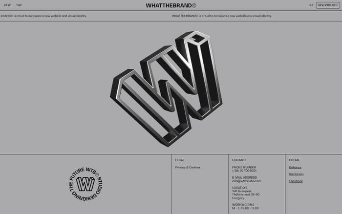 What The Brand website preview