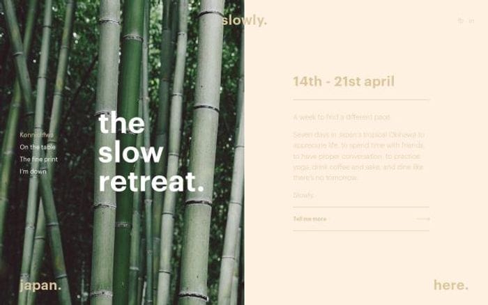 Slowly website preview
