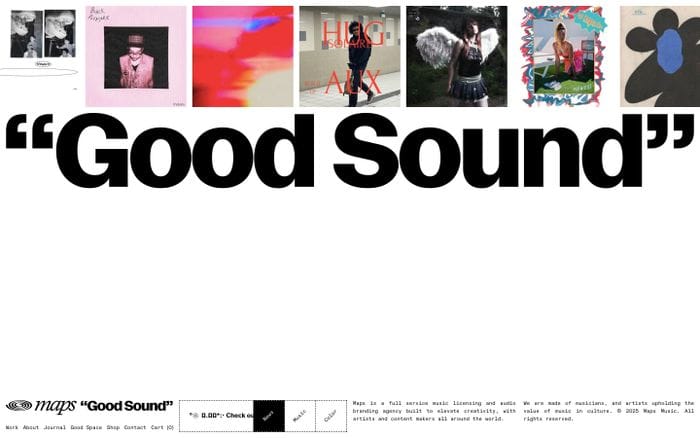 Maps Music website preview