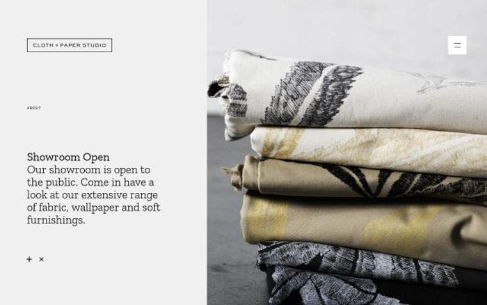 Clothandpaperstudio website preview