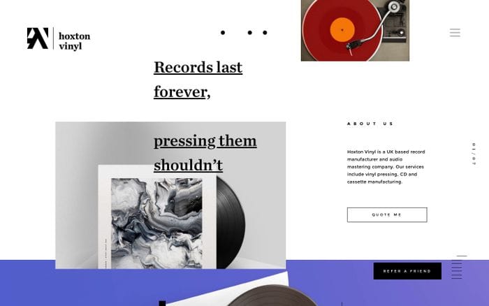 Hoxton Vinyl website preview