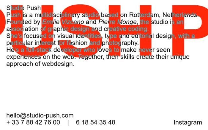 Studio-push website preview