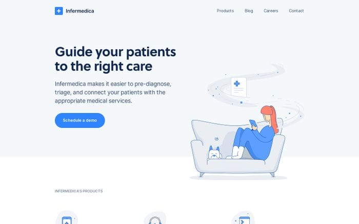 Guide your patients to the right care – Infermedica website preview