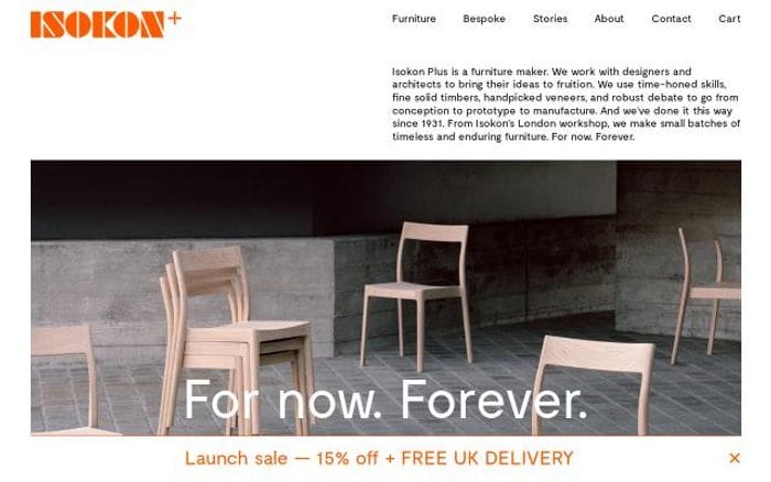Isokonplus website preview