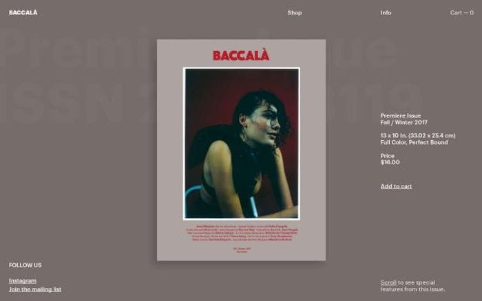 Rivistabaccala website preview