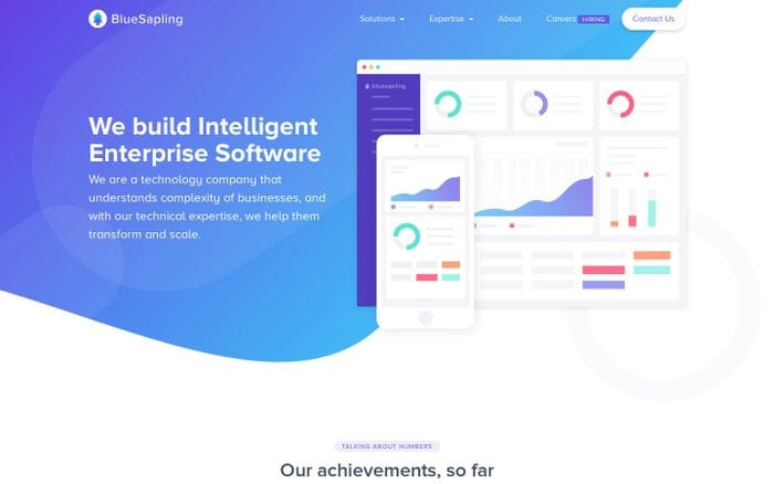 BlueSapling - Intelligence Served | Enterprise Software Developers website preview