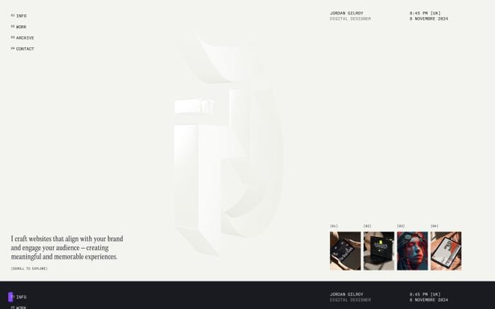 Jordan Gilroy website preview