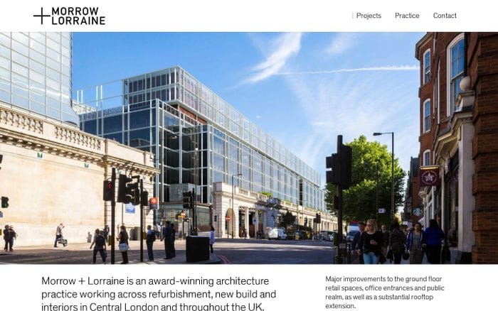 Morrow + Lorraine — Projects website preview