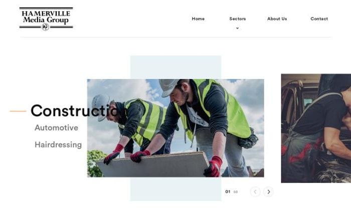 Hamerville website preview