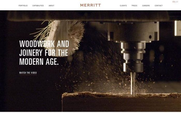 Merrittwoodwork website preview
