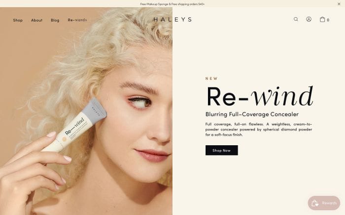 Haleys beauty website preview