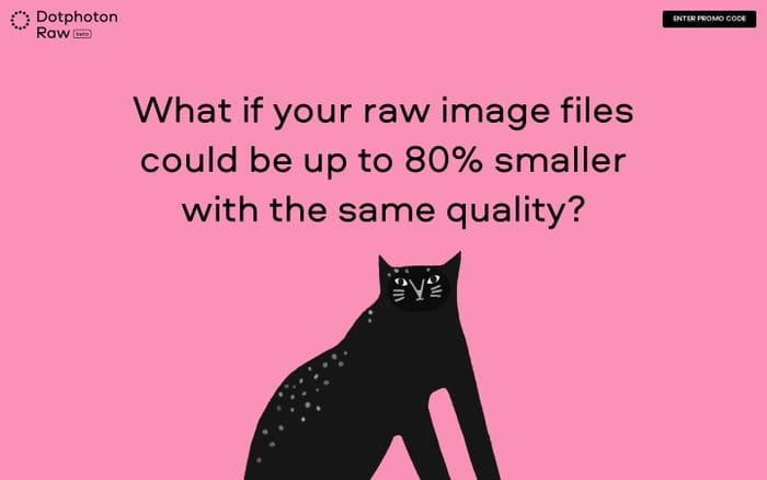 Dotphoton Raw – raw image compression website preview