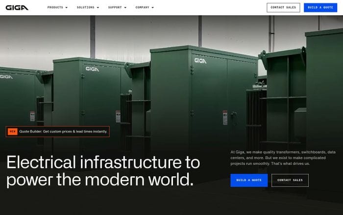 Giga Energy website preview