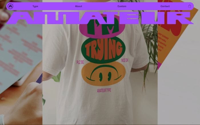 Amateur Type website preview