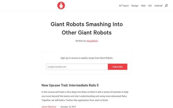 Thoughtbot website preview