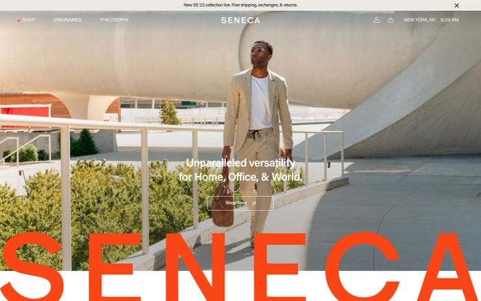 Seneca website preview