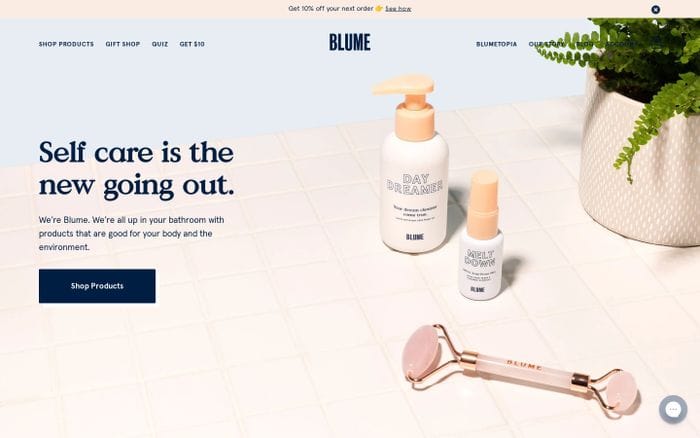 Blume website preview