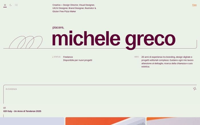 Michele Greco website preview