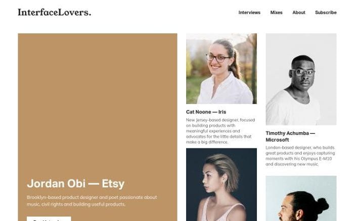 Interfacelovers website preview