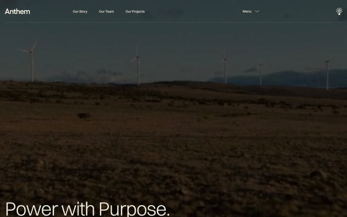 Anthem website preview