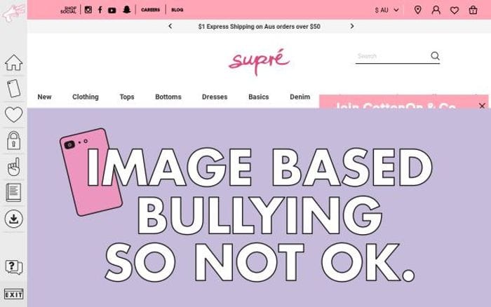 Supre website preview