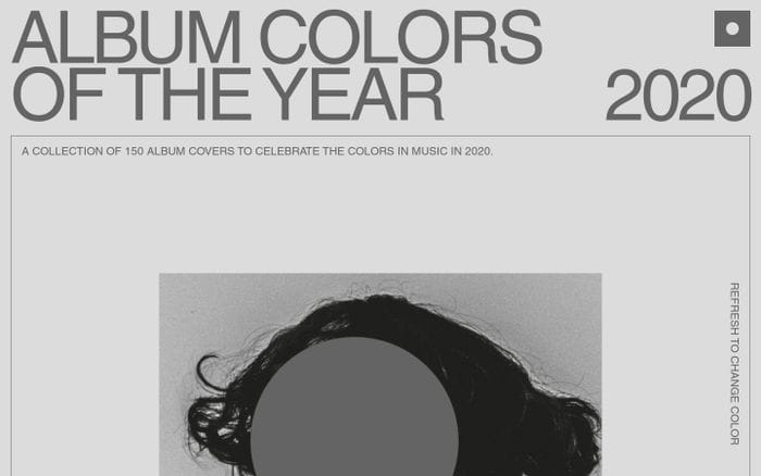 Album colors 2020 website preview