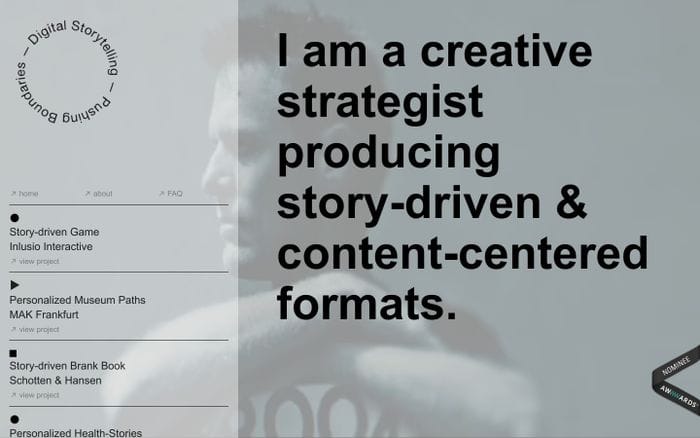 Studio Digital Storytelling website preview