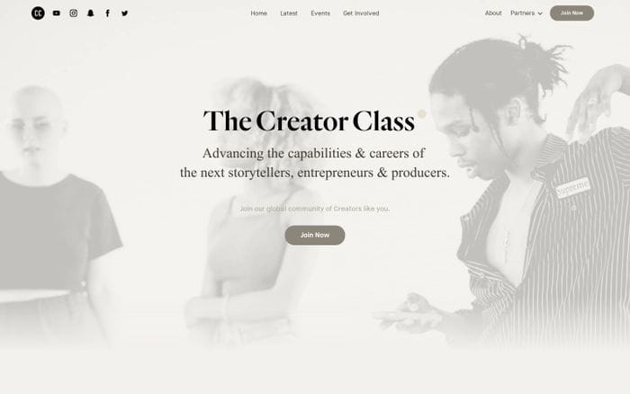 The creator class website preview
