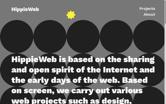 Thehippieweb website preview