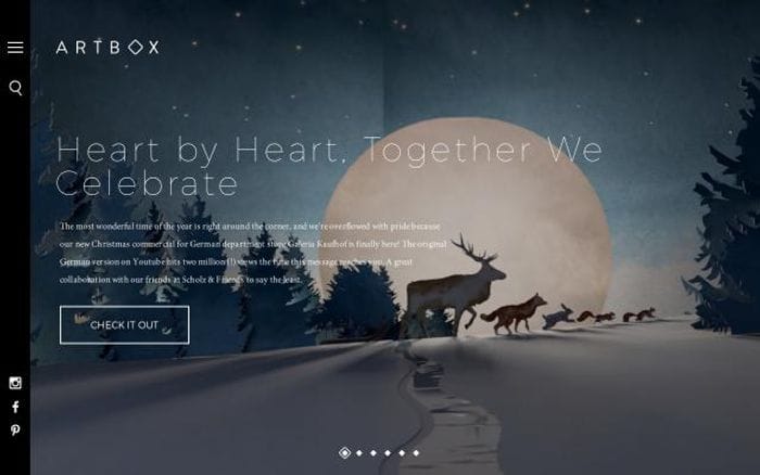 Artbox website preview