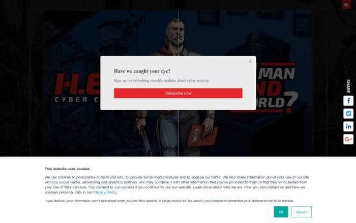 Bitdefender website preview