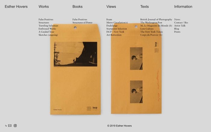 Esther Hovers website preview