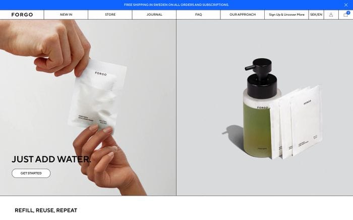 Forgo website preview