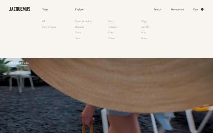Jacquemus website preview