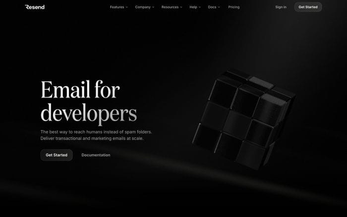 Resend website preview