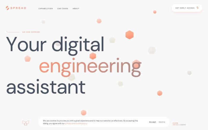 Spread website preview