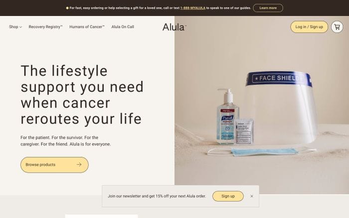 Alula website preview