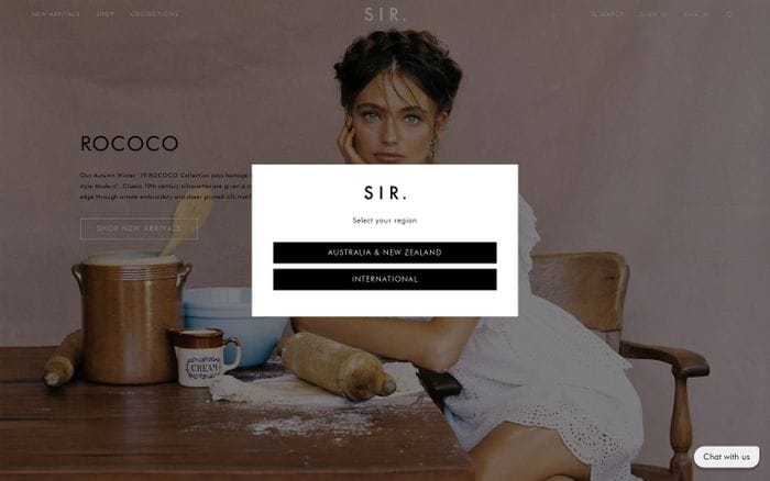 SIR the label | Separates, Intimates, Ready to Wear website preview