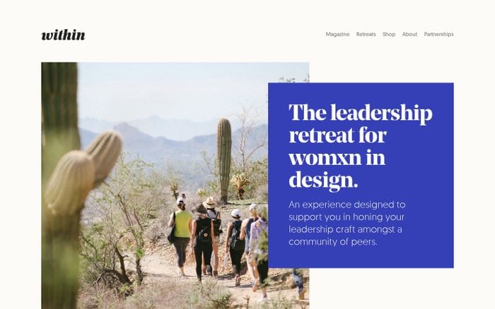 Within website preview