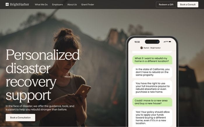 Bright Harbor website preview