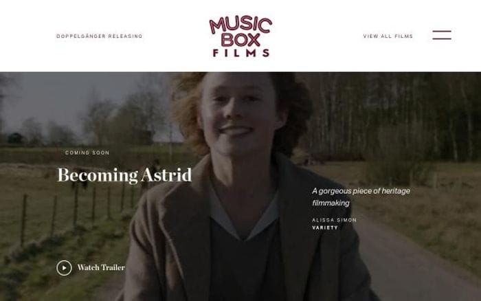 Musicboxfilms website preview